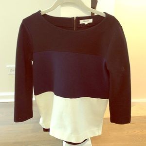 Madewell Gallerist Color Block Ponte Top